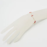 Браслет из позолоченной ветки красного коралла и жемчуга