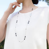 The Nine Gray Gemstone Necklace in Sterling Silver