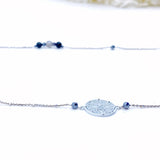 The Nine Gray Gemstone Necklace in Sterling Silver
