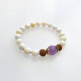 Beaded Tridacna Bracelet with Herbal Bead