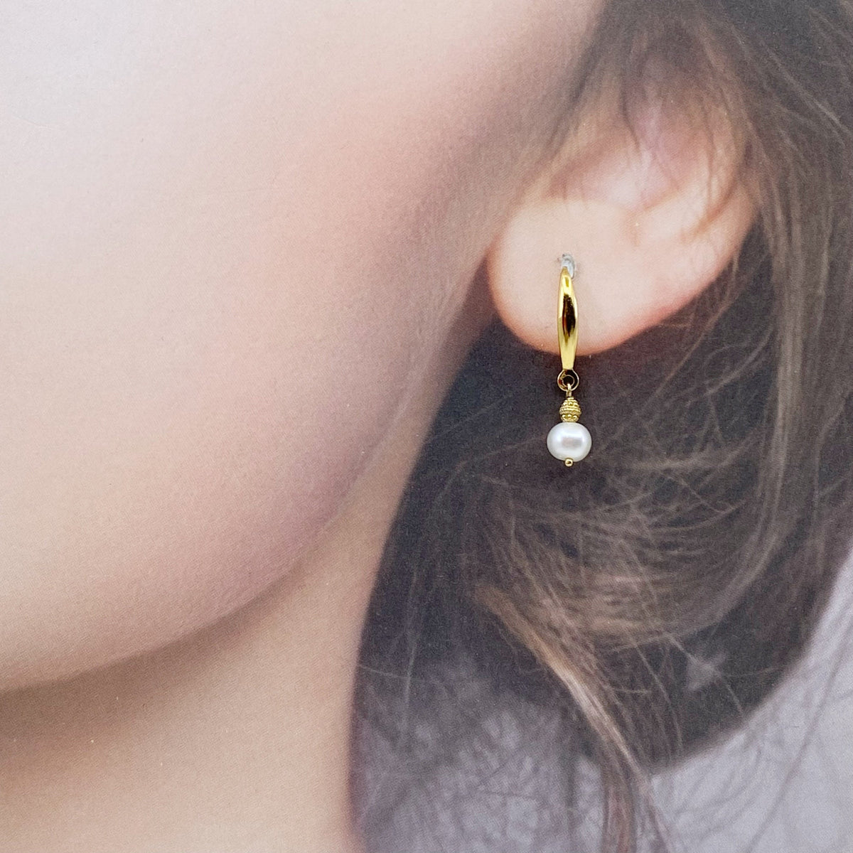 The Nine Gold Pearl Earrings