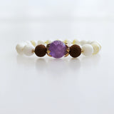 Beaded Tridacna Bracelet with Herbal Bead