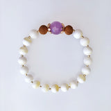 Beaded Tridacna Bracelet with Herbal Bead