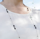 The Nine Gray Gemstone Necklace in Sterling Silver