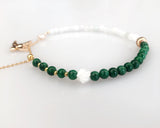 Beaded Bird and Flower Jadeite Bracelet