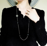 The Nine Gray Gemstone Necklace in Sterling Silver
