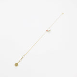 Браслет на лодыжку с золотым наполнителем из пресноводного жемчуга