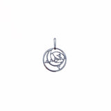 Star Orbit Diamond Coin Pendant Silver