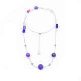 The Nine Purple Gemstone and Flower Necklace