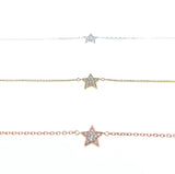 Star Orbit Diamond Star Bracelet Silver 