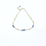 Браслет из девяти терагерцовых камней с золотым напылением