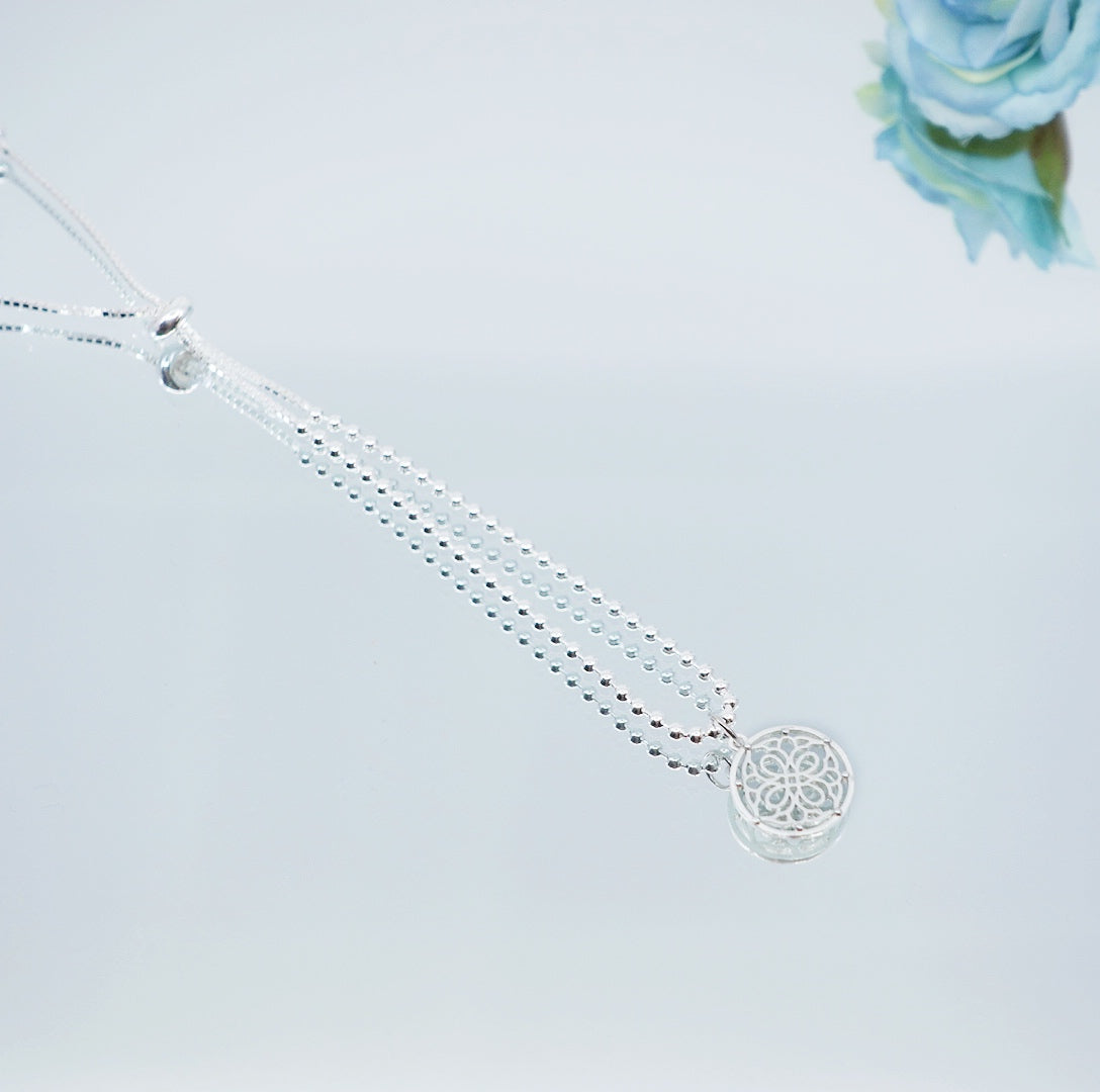 Auspicious Origin Small Pendant Bracelet Silver