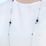 The Nine Gray Gemstone Necklace in Sterling Silver