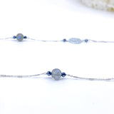 The Nine Gray Gemstone Necklace in Sterling Silver