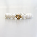 Beaded Auspicious Tridacna Bracelet 10mm