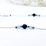 The Nine Gray Gemstone Necklace in Sterling Silver