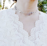 The Nine Gray Moonstone Necklace in Sterling Silver