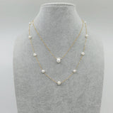 Многослойные жемчужные ожерелья с удлинителем