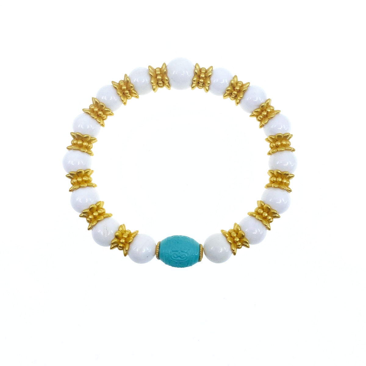 Браслет из бисера и тридакны «Царство мира»