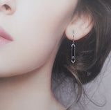 New York Floating Diamond Earrings Silver 