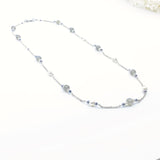 The Nine Gray Moonstone Necklace in Sterling Silver