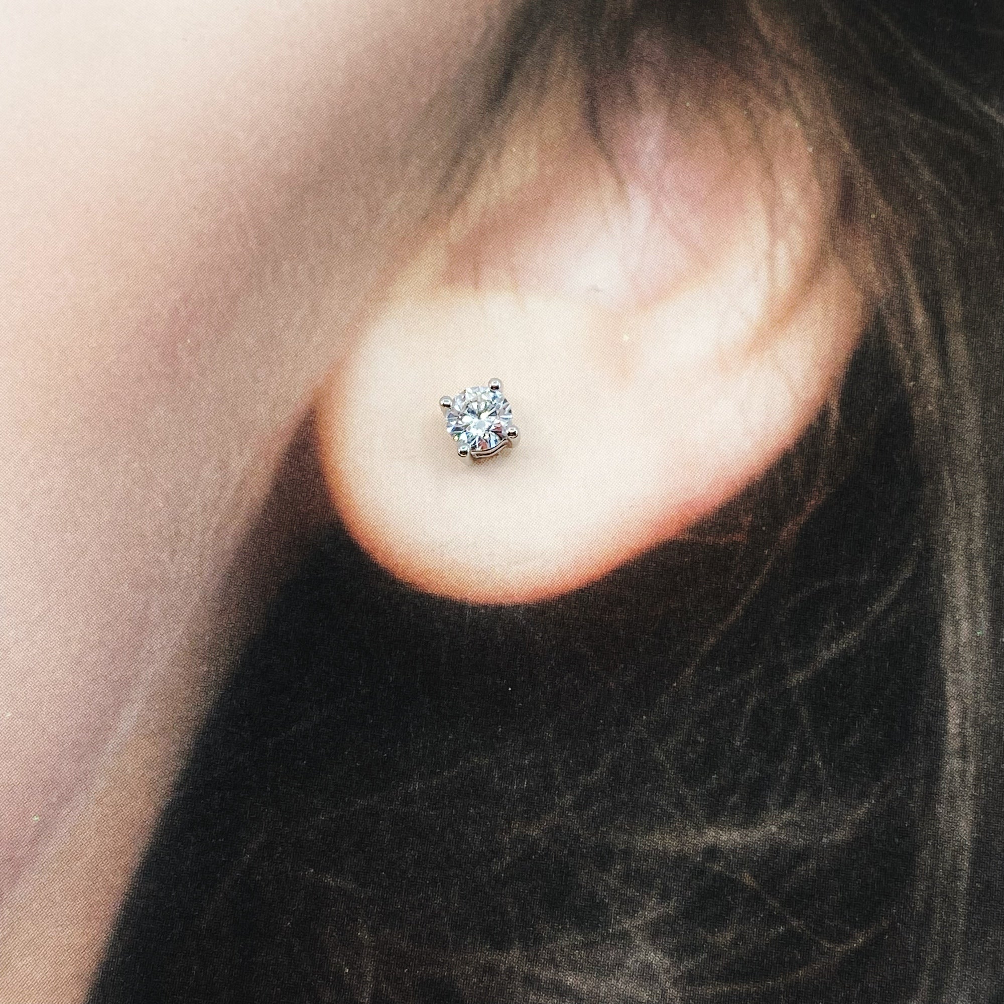 New York Square Diamond Studs 
