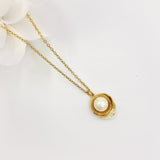 Lotus Leaf Pearl Necklace