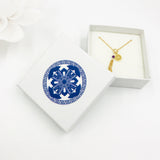 Серьги с золотым листом амазонита