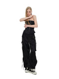 White & Black Jacquard Corset