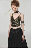 Camouflage 2-in-1 Halter Mesh Camisole