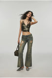 Camouflage 2-in-1 Halter Mesh Camisole