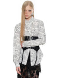 Black & White Tattoo Print Shirt
