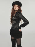 Stretchy Herringbone Satin Shirt