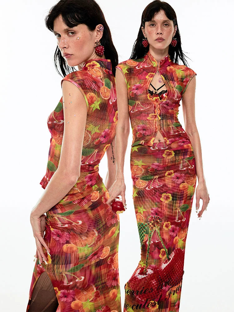"Summer Fruit" Millennium Cheongsam Set