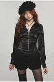 Stretchy Herringbone Satin Shirt