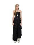White & Black Jacquard Corset