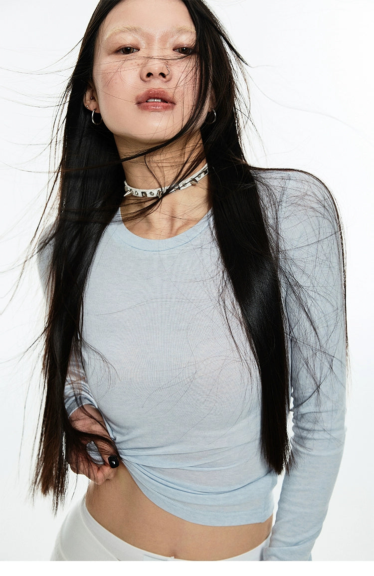Solid Color Crewneck T-Shirt