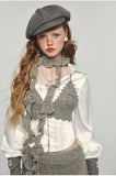 Stretchy Herringbone Satin Shirt