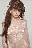 Stretchy Herringbone Satin Shirt