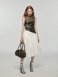 Camouflage Sequin Mesh Tank Top