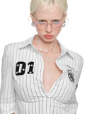 Black & White Striped Retro?Shirt