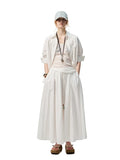 Mid Sleeve Loose-fit Shirt & Skirt Set