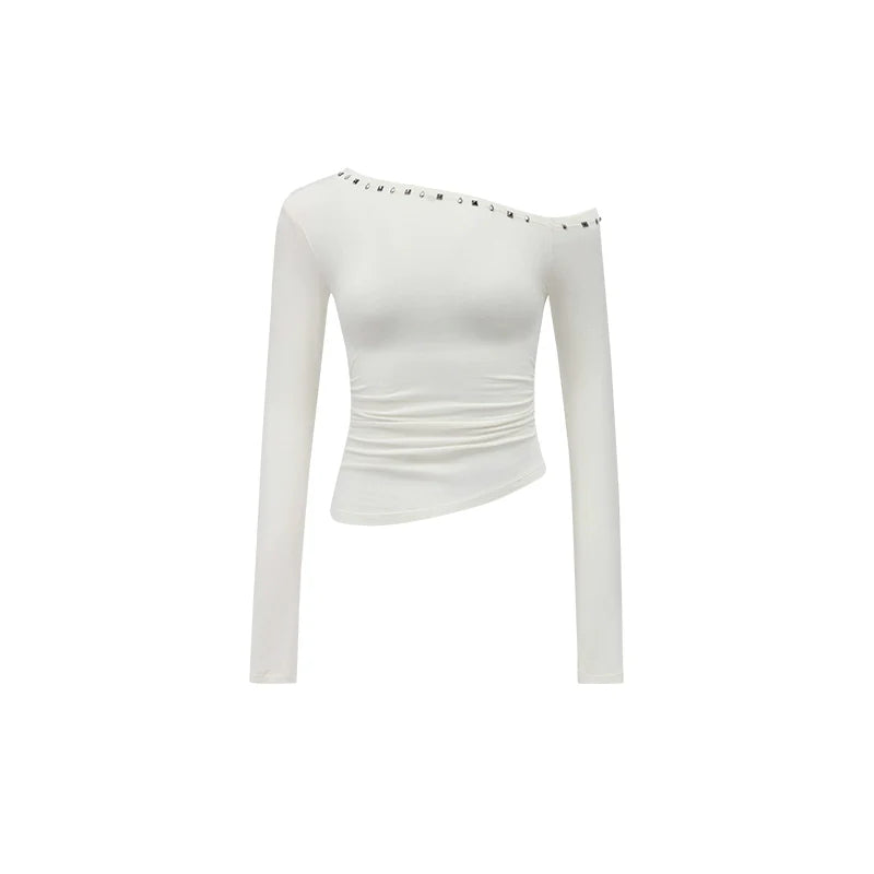 Asymmetric Embellished Blouse