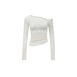 Asymmetric Embellished Blouse