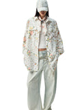 Patchwork Floral Washed Cotton-Linen Shirt