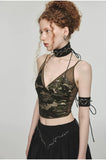 Camouflage 2-in-1 Halter Mesh Camisole