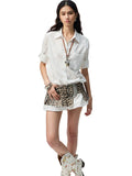 Medium-Sleeve Jacquard Shirt & Shorts Set