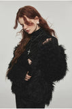Velvet Turtleneck Crossed Blouse