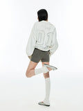 Deep V-Neck Knit T-shirt