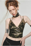 Camouflage 2-in-1 Halter Mesh Camisole